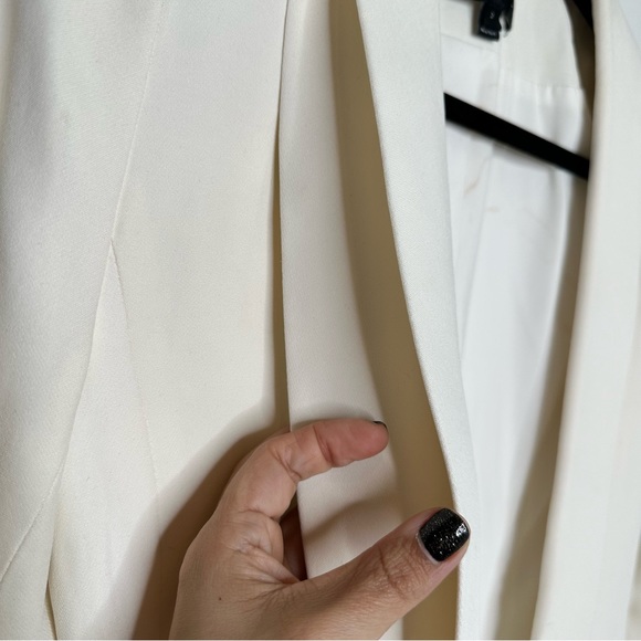 Brandon Maxwell Layered Lapel Suiting Jacket in Ivory - Picture 11 of 14